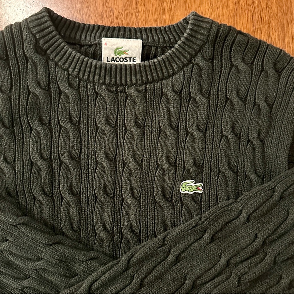 Lacoste cable knit sweater